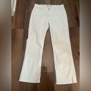Levi’s 529 Curvy Bootcut Women’s White Denim Jeans Mid-Rise Size 32x32